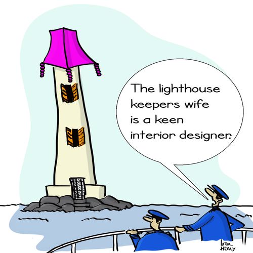 "The lighthouse keepers wife is a keen interior designer."