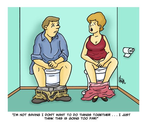"I'm not saying I don't want to do these things together. . . I just think this is going too far!"