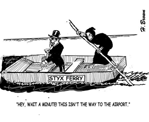 "Hey, wait a minute! This isn't the way to the airport."