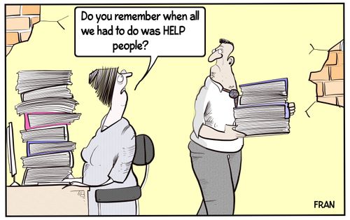 "Do you remember when we had to do was help people?"