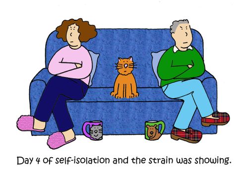 Day 4 of self-isolation and the strain was showing.