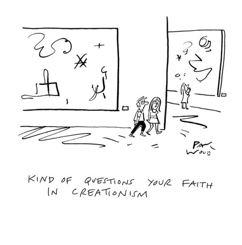 "Kind of questions your faith in creationism."
