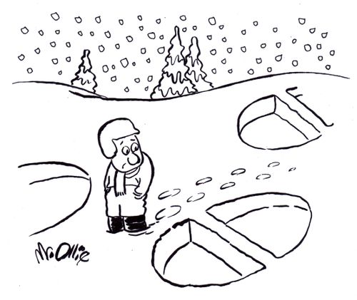 Giant Footprints in the Snow