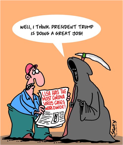 "Well, I think President Trump is doing a great job!"
