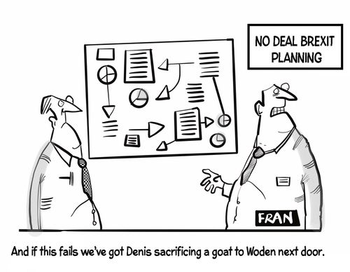 "And if this fails we've got Dennis sacrificing a goat to Woden next door."