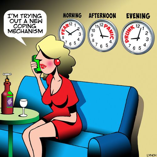 "I'm trying out a new coping mechanism."