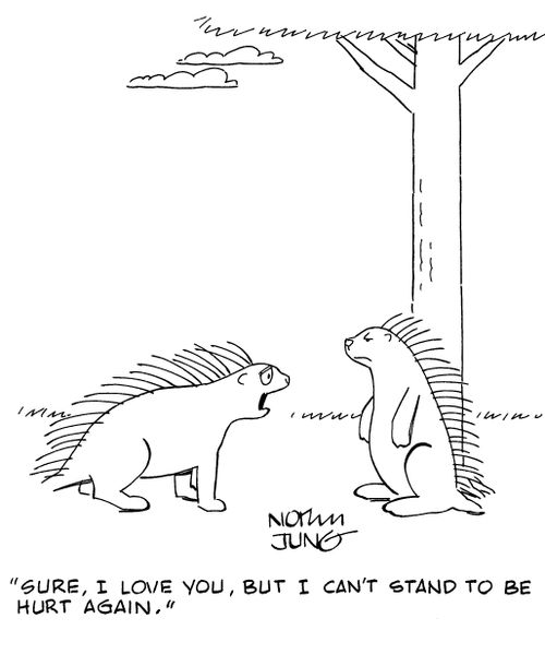 "Sure, I love you, but I can't stand to be hurt again."