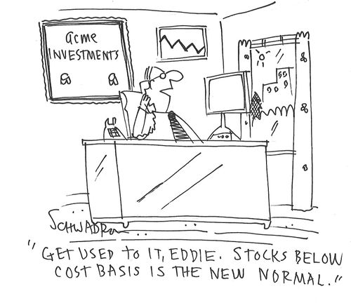 "Get used to it, Eddie. Stocks below coat basis is the new normal."