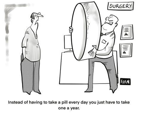 "Instead of having to take a pill every day you just have to take one year."