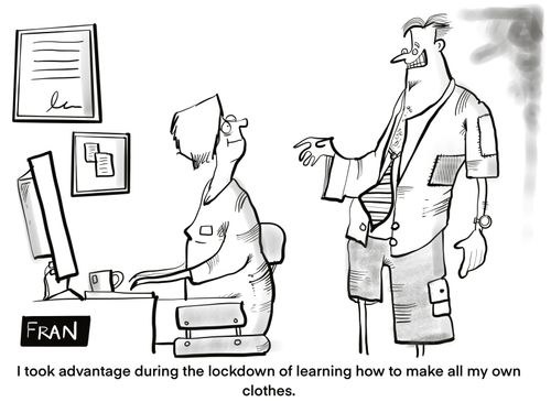 "I took advantage during the lockdown of learning how to make all my own clothes."