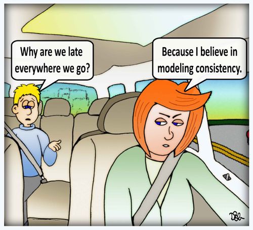 "Why are we late everywhere we go?"