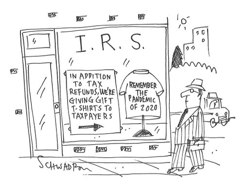 IRS: In Addition To Tax Refunds, We're Giving Gift T-shirts To Taxpayers.