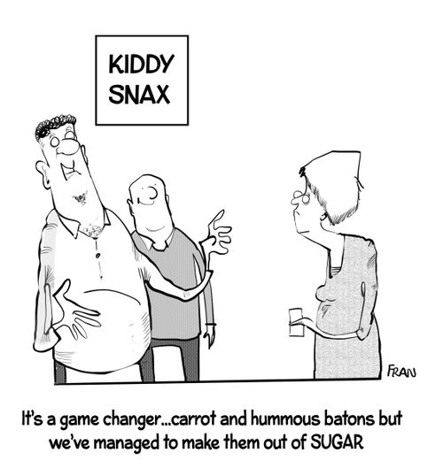 "It's a game changer. . . carrots and hummous batons but we've managed to make them out of sugar."