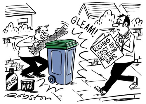 Rising cost of recycling bins