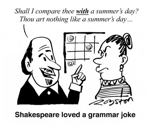 Shakespeare loved a grammar joke