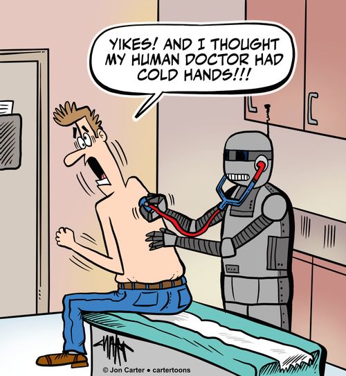 'Yikes! And I thought my human doctor had cold hands!!!'