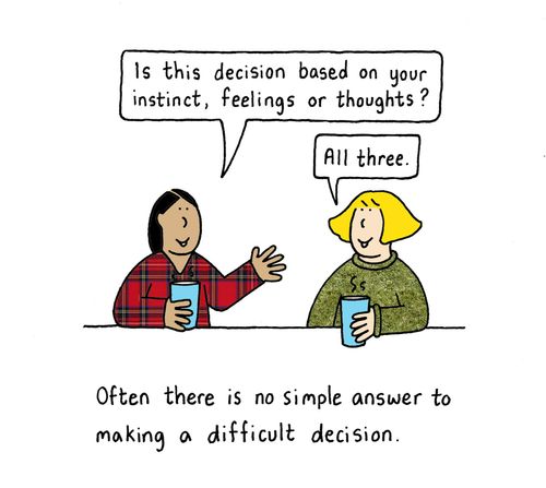 Often there is no simple answer to making a difficult decision.