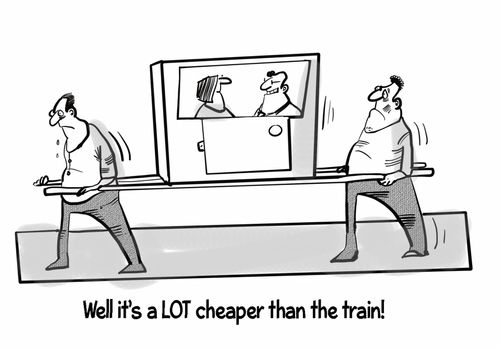 "Well it's a lot cheaper than the train!"
