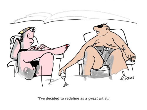 "I've decided to redefine as a GREAT artist."