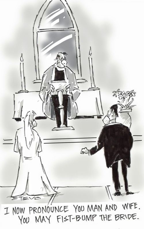 "I now pronounce you man and wife. You may fist-bump the bride."