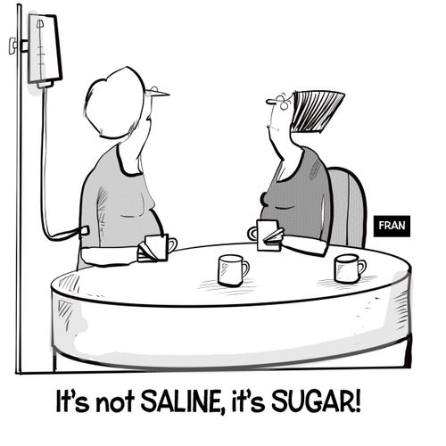 "It's not Saline, it's sugar!"