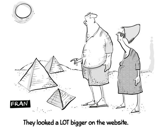 "They looked a lot bigger on the website."