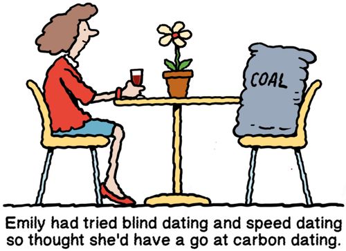 Emily had tried blind dating and speed dating so thought she'd have a go at carbon dating.