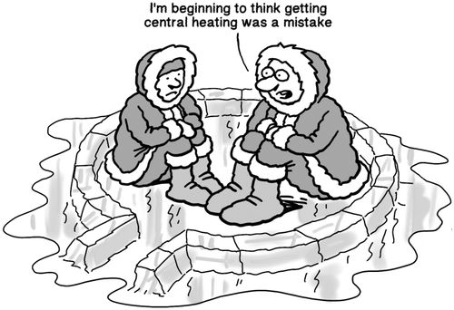"I'm beginning to think getting central heating was a mistake."