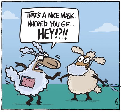 "Nice mask. Where'd you get it?"