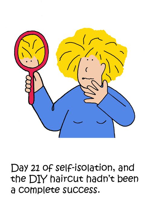 Day 21 of self-isolation, and the DIY haircut hadn't been a complete success.