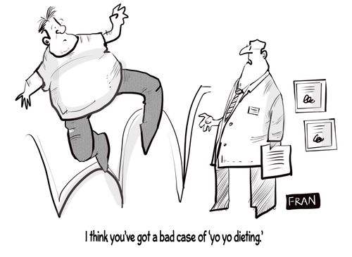 "I think you've got a bad case of 'yo-yo dieting.'"
