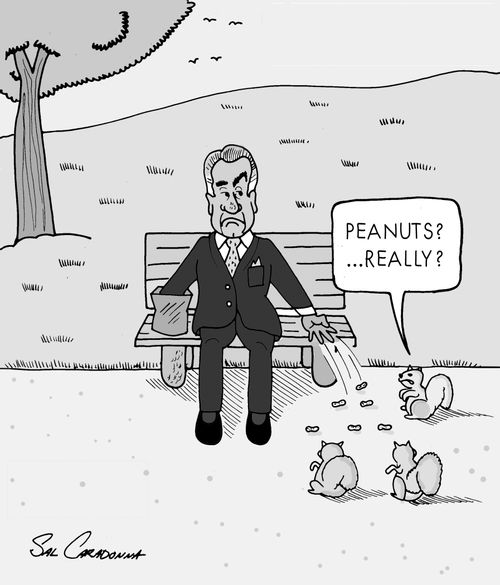 "Peanuts? . . . Really?"