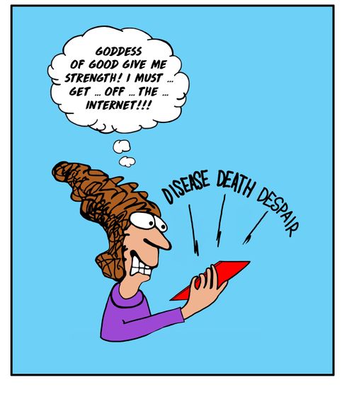 "Goddess of Good give me strength! I must. . .  get. . . off. . . the. . . internet!"