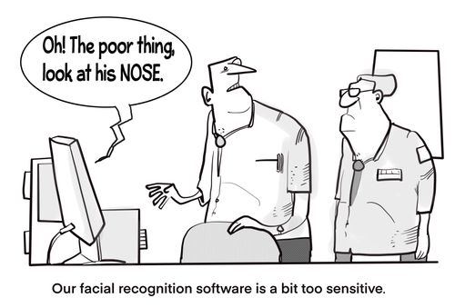 "Our facial recognition software is a bit too sensitive."