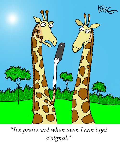 "It's pretty sad when even I can't get a signal."