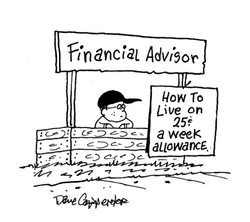 How to live on 25 cents a week allowance.