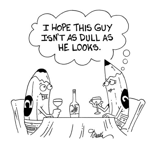 "I hope this guy isn't as dull as he looks."