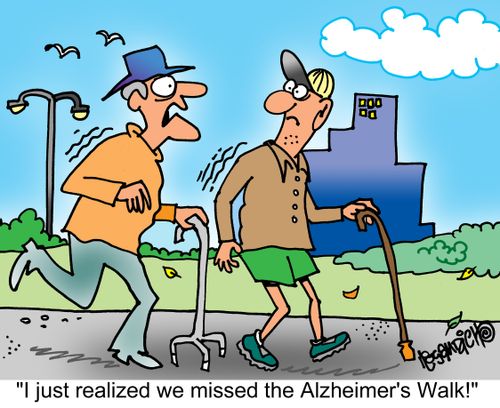 "I just realized we missed the Alzheimer's Walk."