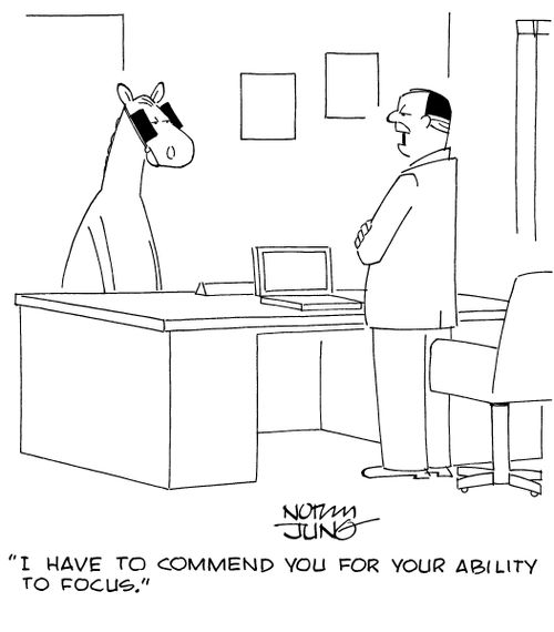 "I have to commend you for your ability to focus."