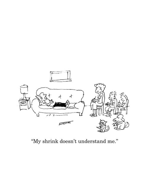 "My shrink doesn't understand me."