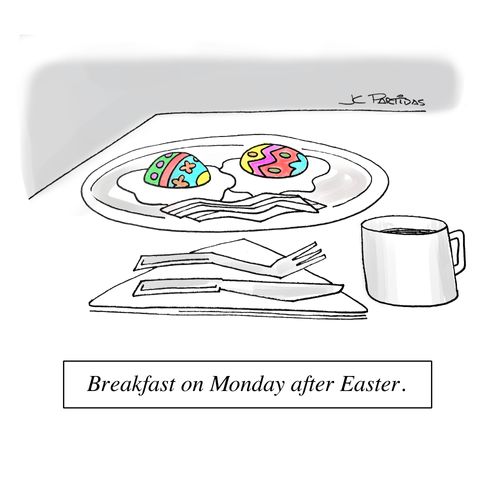 Breakfast on Monday after Easter.