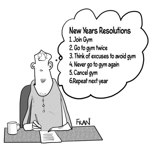 New Years Resolutions: Join Gym. . .Cancel Gym.