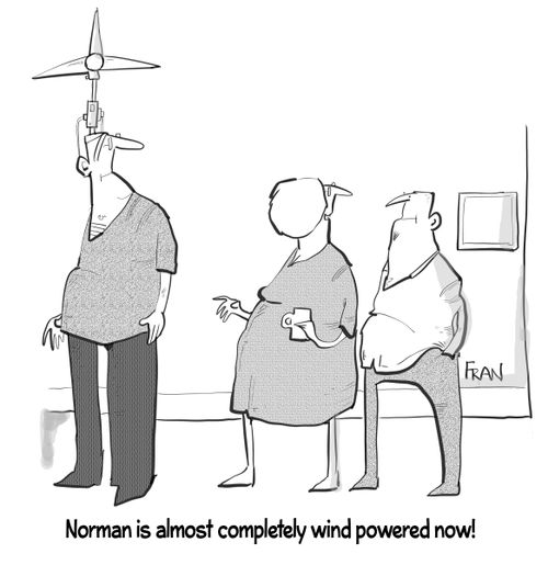 "Norman is almost completely wind powered now!"