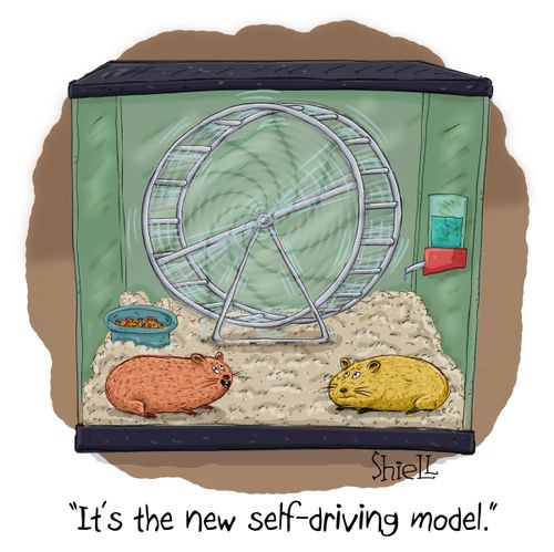 "It's the new self-driving model."