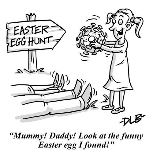 "Mummy! Daddy! Look at the funny Easter egg I found!"