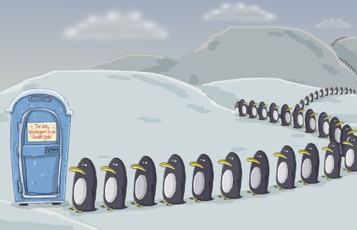 The only Washroom on the South Pole. 