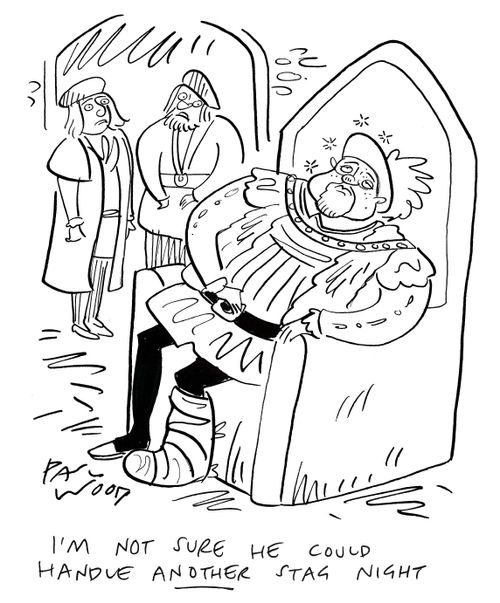 "I'm not sure he could handle ANOTHER stag night."