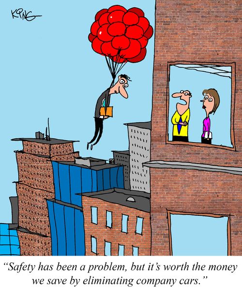 "Safety has been a problem, but it's worth the money we save by eliminating company cars."