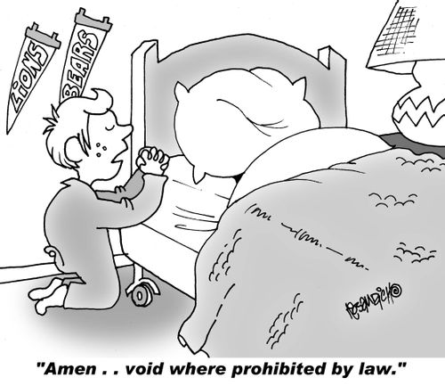 "Amen. . . void where prohibited by law."