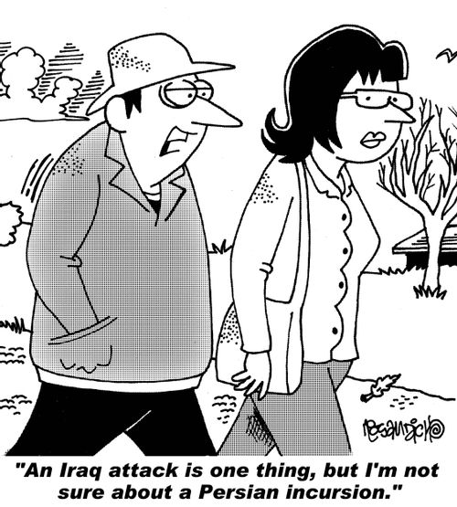 "An Iraq attack is one thing, but I'm not sure about a Persian incursion."